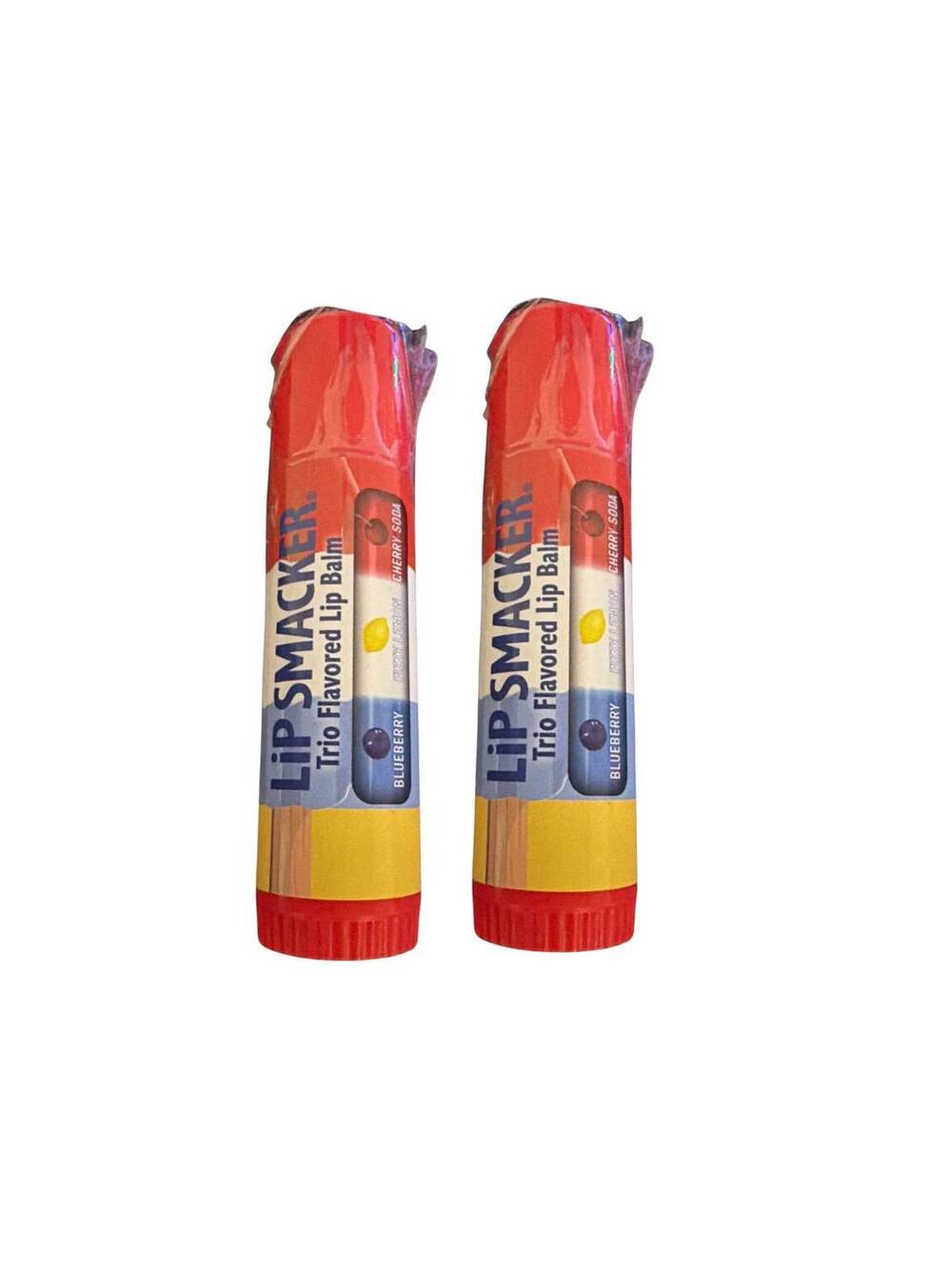 Lip Smacker Trio Flavored Lip Balm Cherry Soda Lemon Blueberry 0.60 oz 2 Pack